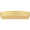 Jeffrey Alexander 128 mm Center Brushed Gold Square-to-Center Square Renzo Cabinet Cup Pull 141-128BG - alternate 2